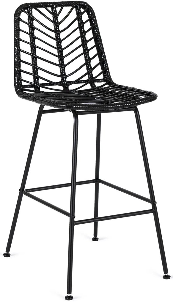 Rattan Bárszék Fekete Színben. JERRY