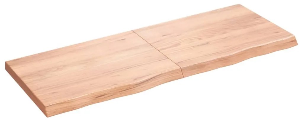 világosbarna kezelt tömör tölgyfa asztallap 160x60x(2-6) cm