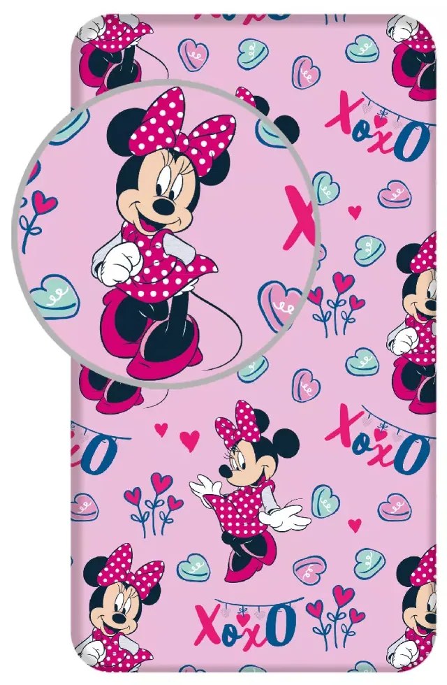 Disney Minnie gumis lepedő xoxo 90x200cm