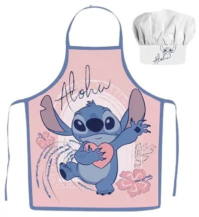 Disney Lilo és Stitch, A csillagkutya Aloha Heart gyerek kötény 2 darabos szett