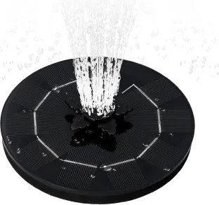 Napelemes kerti szökőkút fekete 3.5 W kerti dekoráció