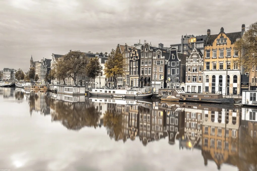 Poszter 45x30cm Csatorna Amszterdam városon keresztül 3, Assaf Frank