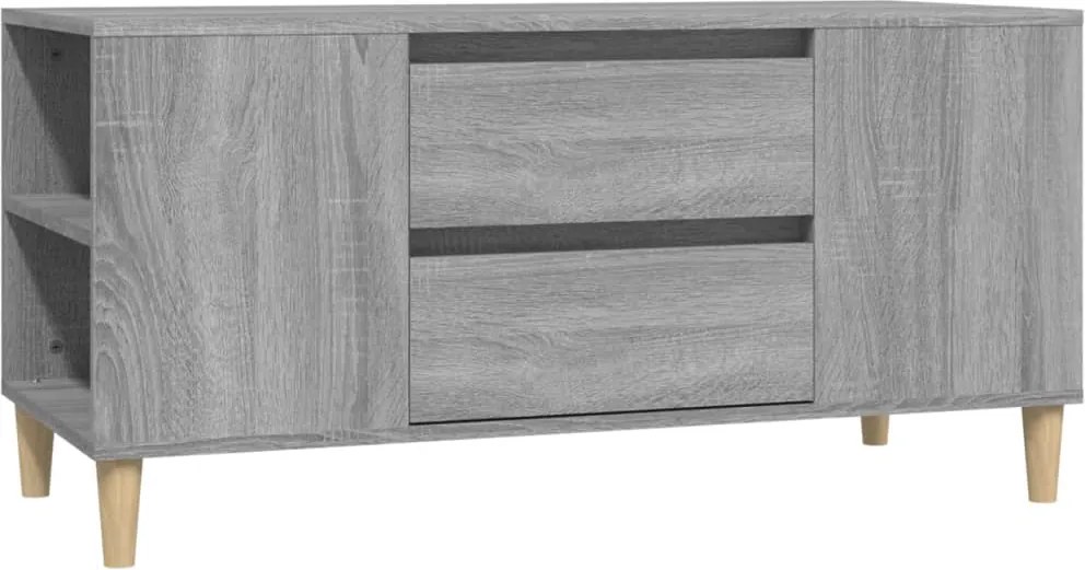 vidaXL szürke sonoma színű szerelt fa TV-szekrény 102x44,5x50 cm