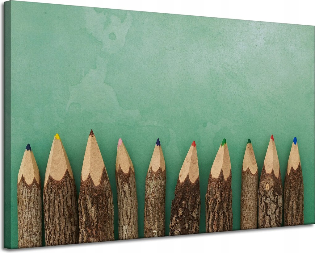 Vászonkép Színes ceruzák Világ Tele Színekkel és Színekkel 120x80