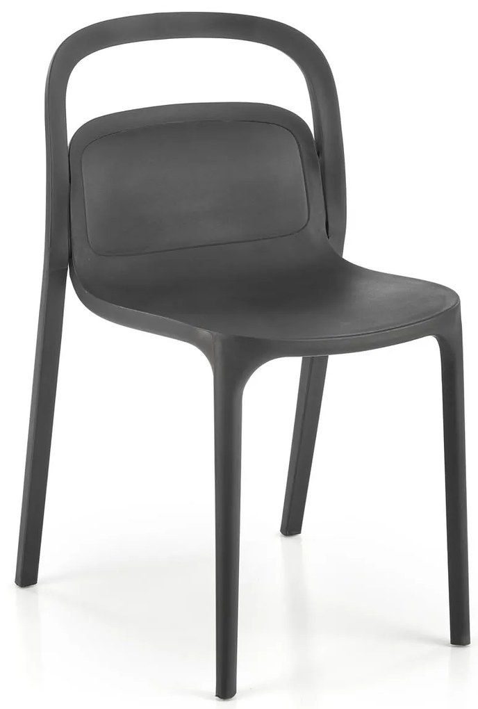 Fekete műanyag szék K490