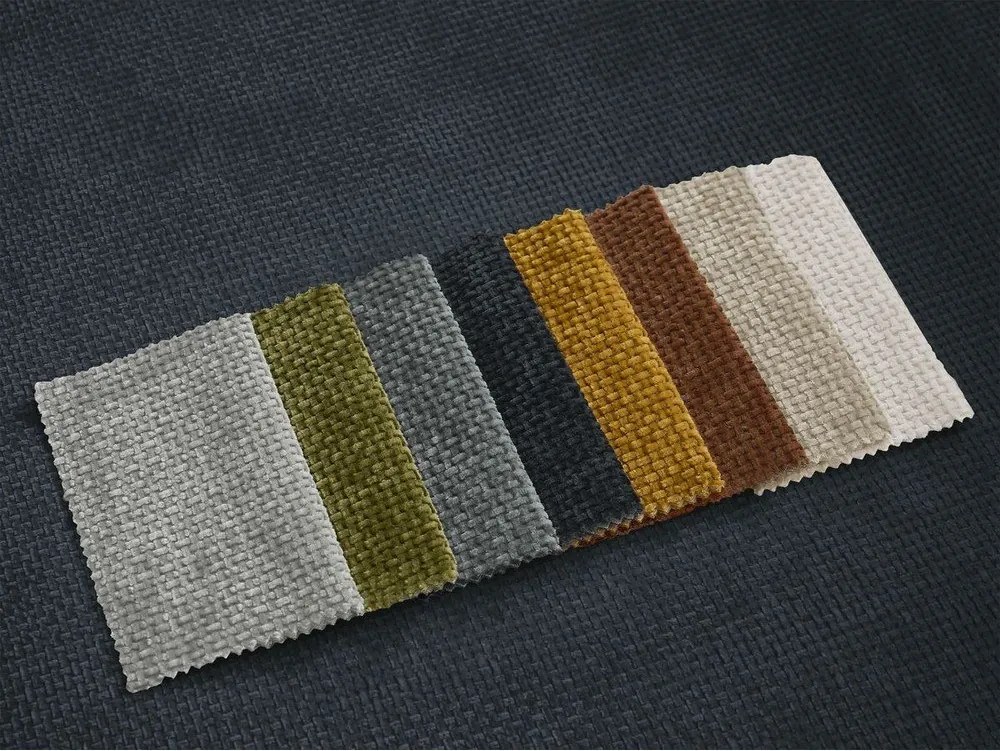 Sötétkék zsenília kinyitható kanapé 228 cm Neyo – Bobochic Paris