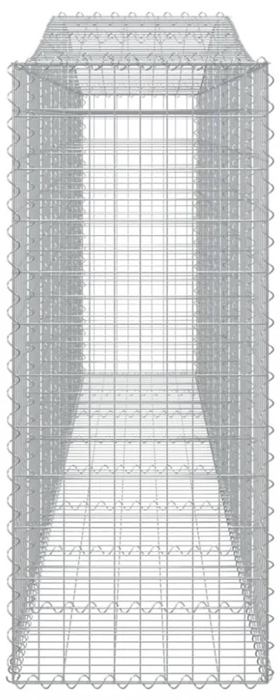 10 db íves horganyzott vas gabion kosár 400x50x120/140 cm