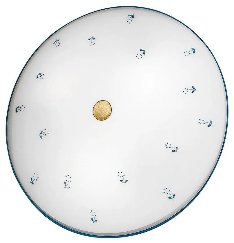 Kolarz 731.U13.4.17- Mennyezeti lámpa NONNA 3xE27/60W/230V átm. 42 cm kék/réz