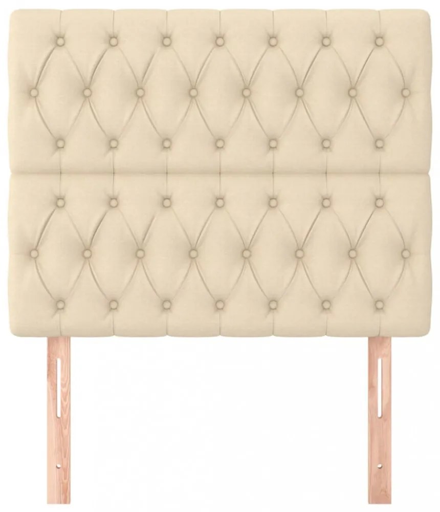 krémszínű szövet fejtámla 100 x 7 x 118/128 cm