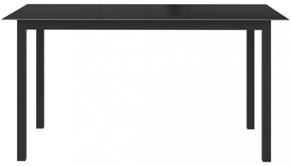 10 részes fekete-antracitszürke kerti étkezőgarnitúra