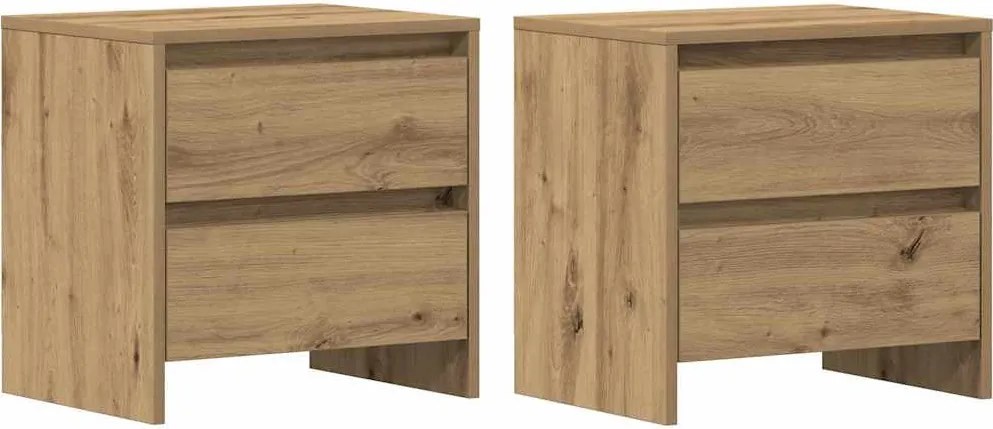 vidaXL Éjjeliszekrény 2 pcs Artisan tölgy 45 x 34 x 44,5 cm Faanyag
