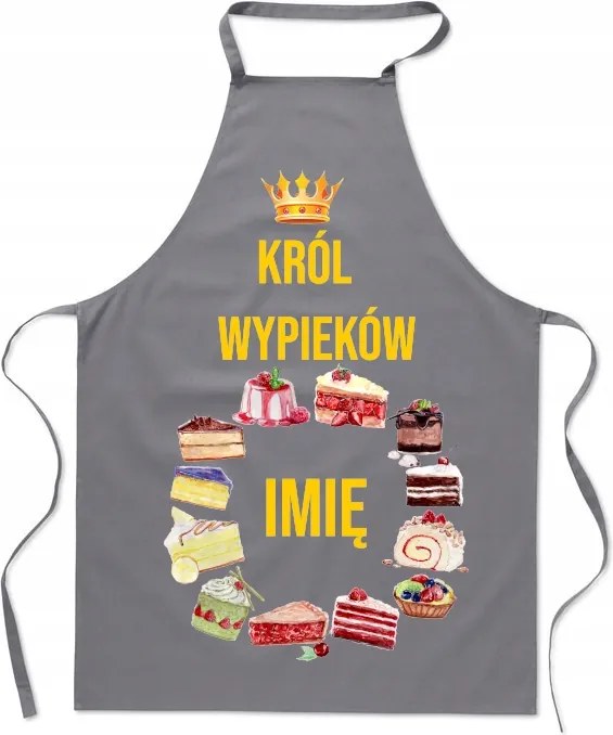 Konyhai kötény A sütés királya Az Ön neve