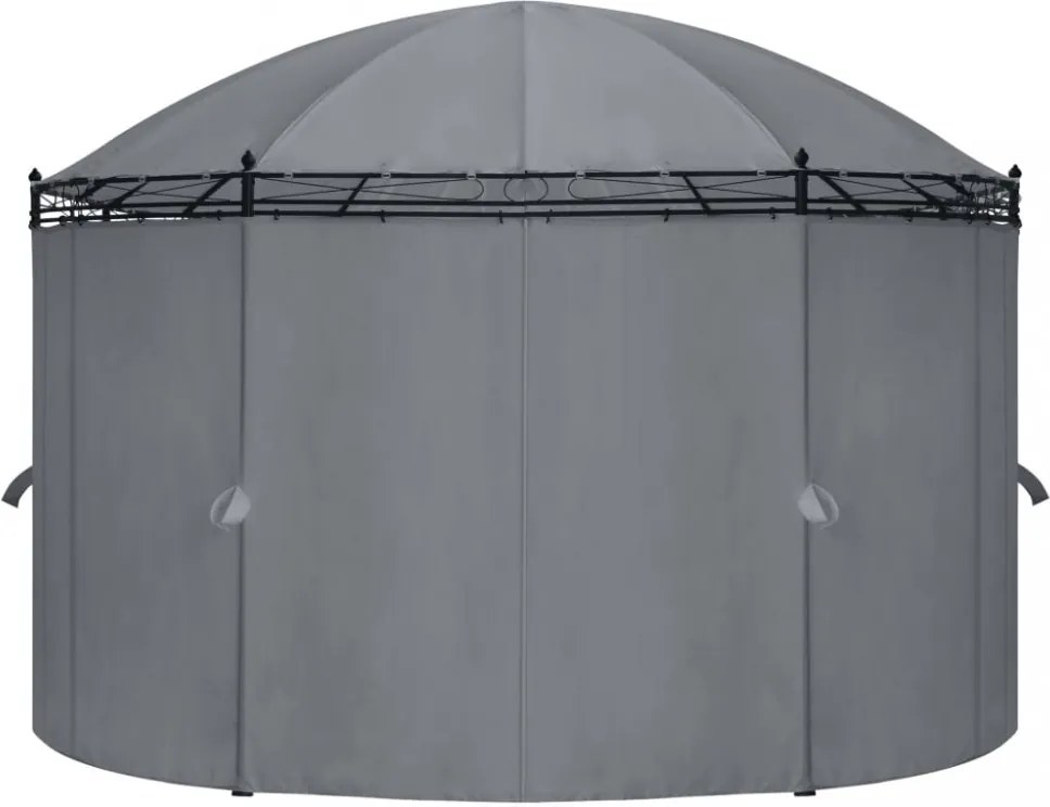 antracitszürke pavilon függönyökkel 520 x 349 x 255 cm