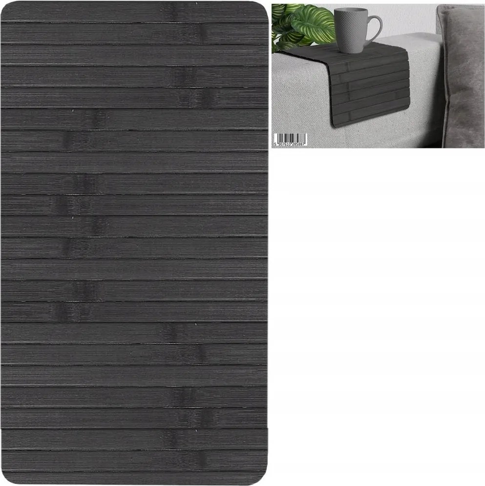 Asztal Alátét Bambusz Fekete Feltekerhető Védőszőnyeg Az Asztallaphoz