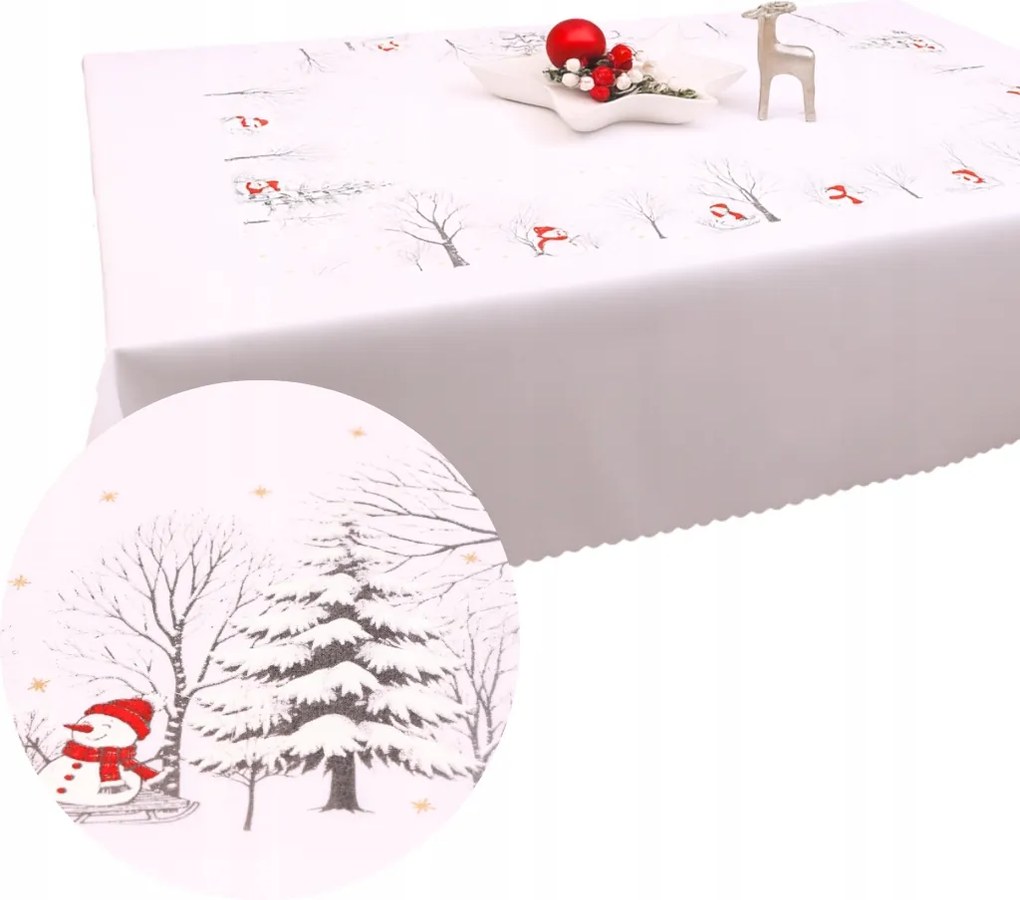 Abrosz Karácsonyi – Fehér Foltálló Hóemberek 180x120