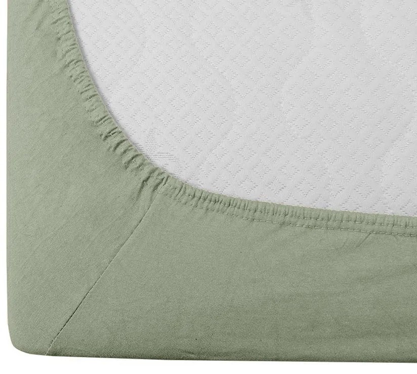 Jersey lepedő gyermekágyba világoszöld 60 x 120 cm