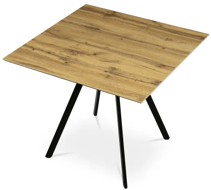 Tölgy Laminált Étkezőasztal 90×90 cm. HT-R5190 OAK