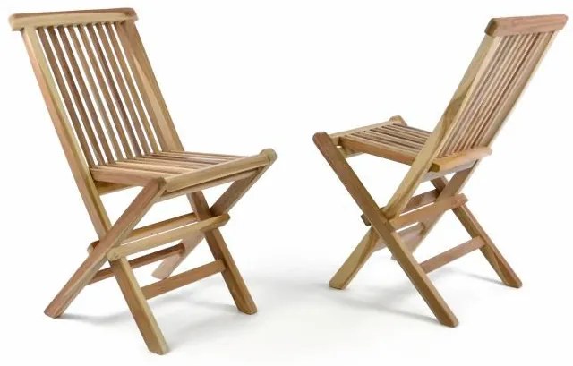 DIVERO Gyerek kerti szék összecsukható 2 db tíkfa