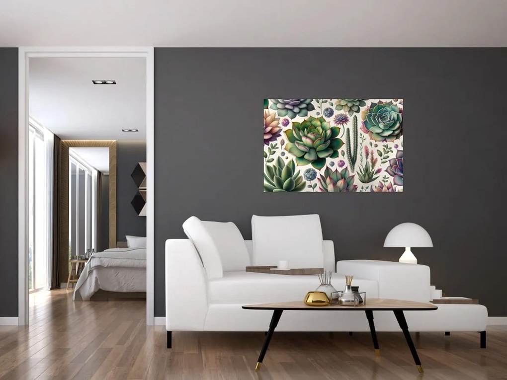Kép - Pozsgás növények (90x60 cm)