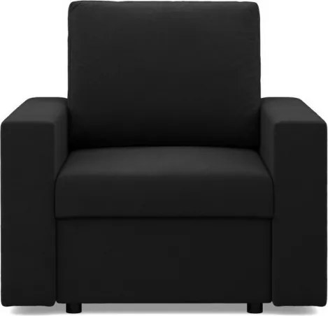 Zeus fotel, egyenes kartámasz, szövet anyag, hab töltet, fekete