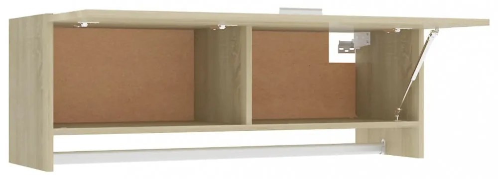 sonoma tölgy színű szerelt fa ruhásszekrény 100 x 32,5 x 35 cm