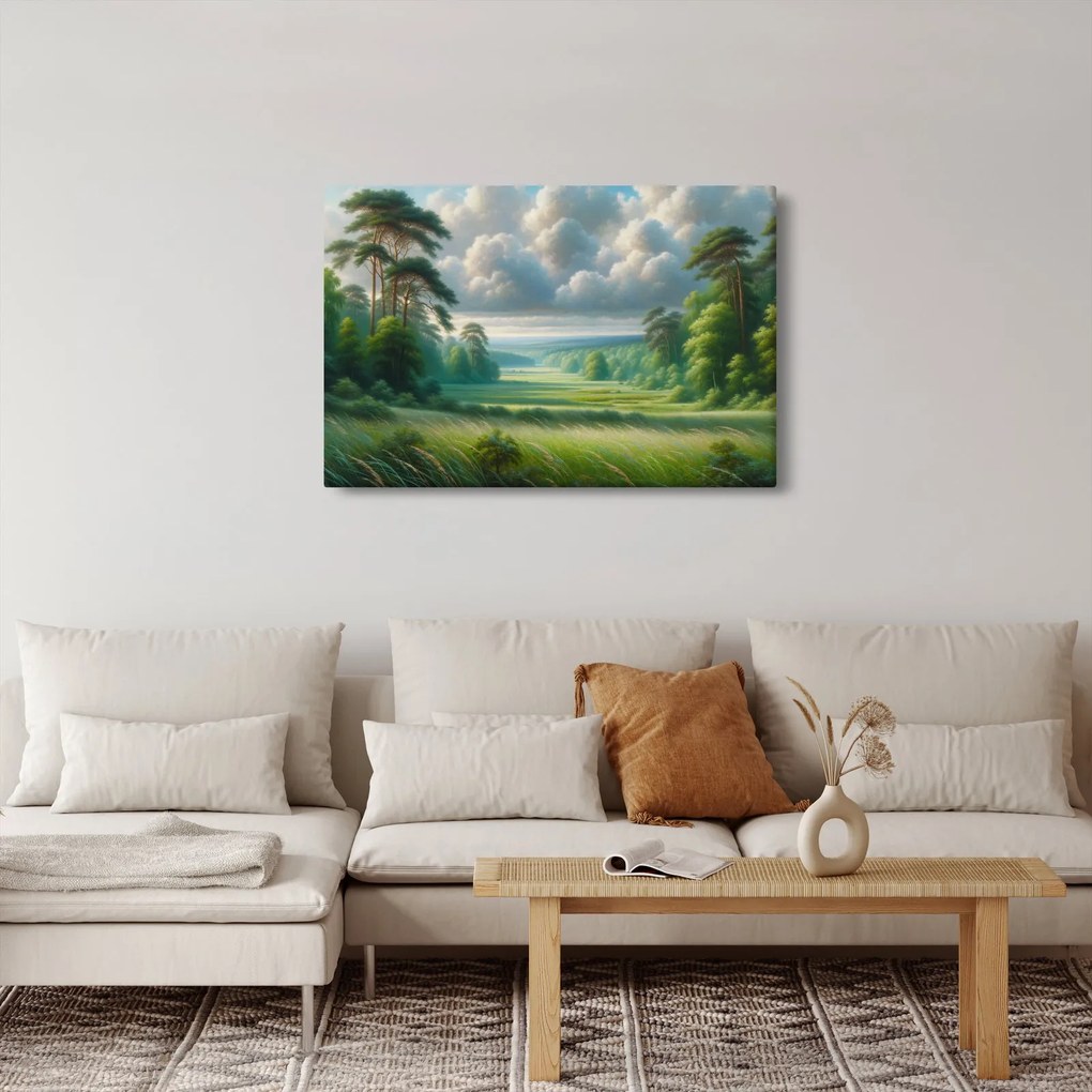 Kép - Zöld táj (90x60 cm)