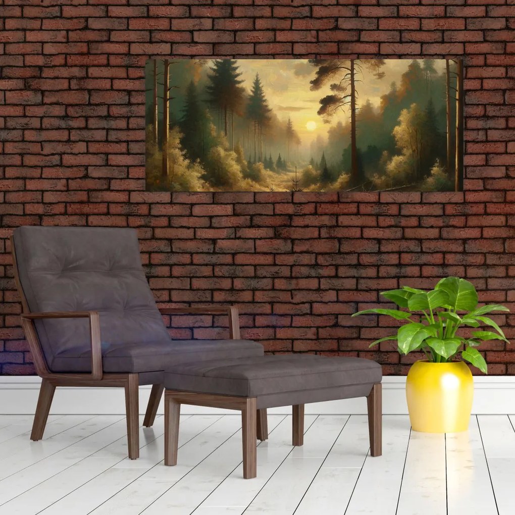 Kép - Napfény az erdőben (120x50 cm)