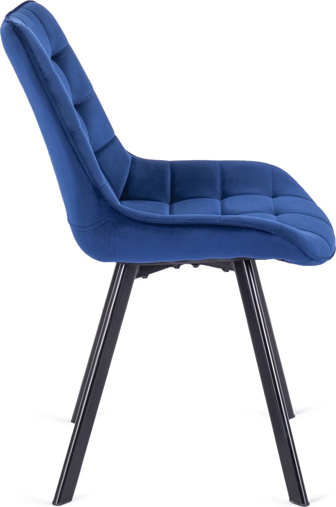 RICK szék, sötétkék, velúr