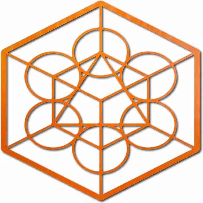 Fából készült geometriai festmény a betakarítás falán