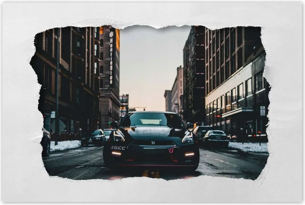 Poszterek 90x60 Fekete Nissan Gtr