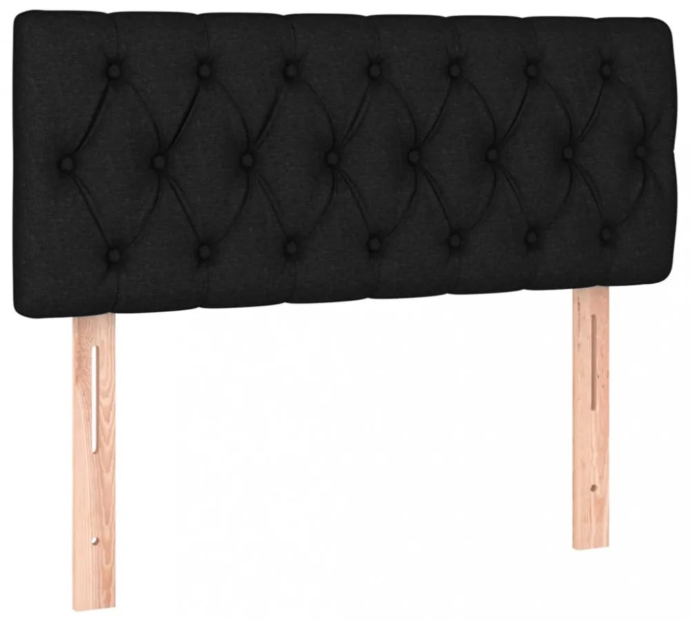 fekete szövet LED-es fejtámla 90 x 7 x 78/88 cm