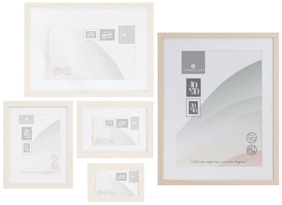 Natúr színű fali képkeret 42x52 cm Sencillo – Casa Selección