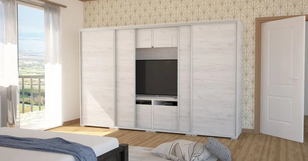 Bond TV-s Tolóajtós Gardrób (318 cm)