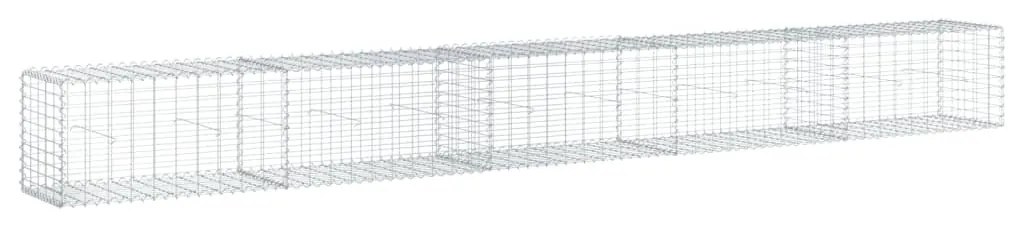 horganyzott vas gabion kosár fedéllel 500 x 50 x 50 cm