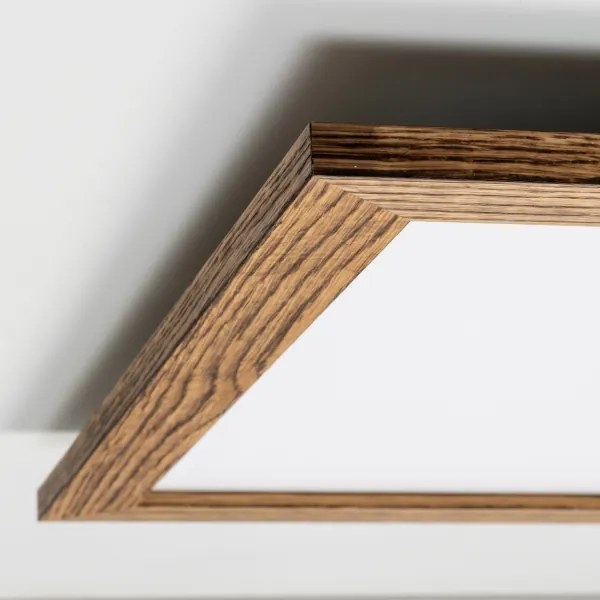 Eglo - LED Mennyezeti panel SALOBRENA-RW WOOD LED/34W/230V 2700/4000K barna