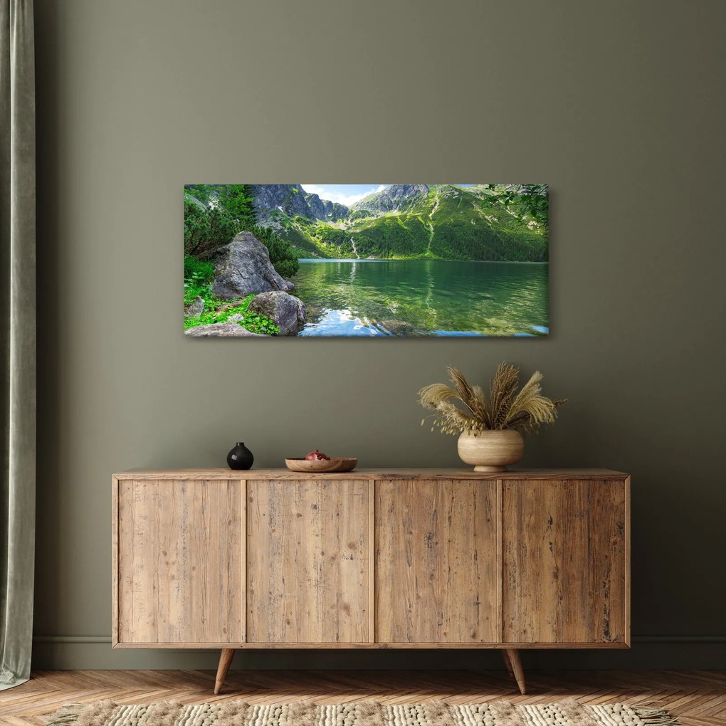 Tó a Tátrában képe (120x50 cm)