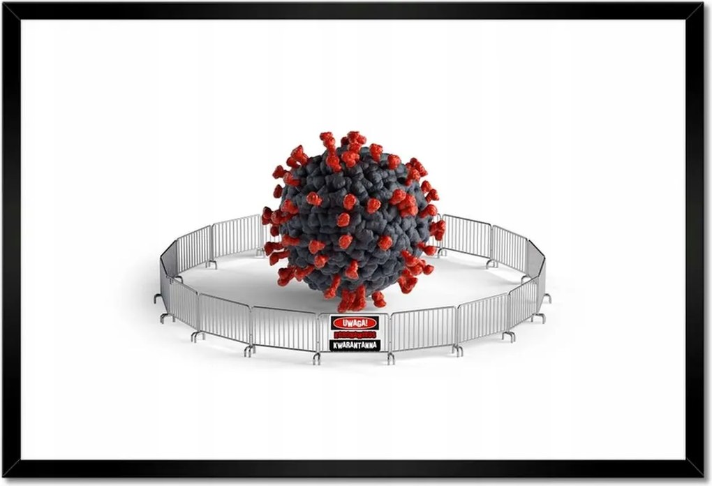 Poszterek keretben 60x40 Covid karantén