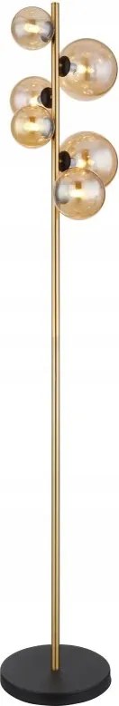 Állólámpa borostyán gömbök a nappaliba Riha