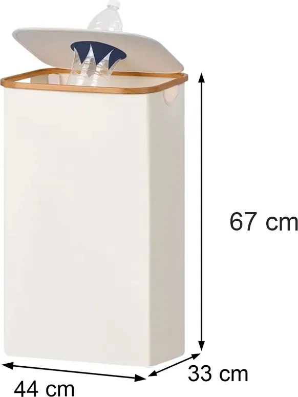 Szelektív palackgyűjtő 100l fehér