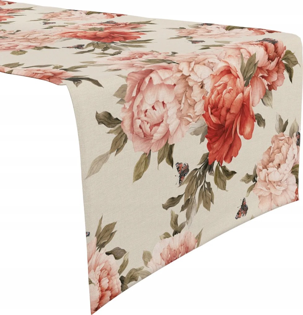 Nyomott Mintás Futófelület 90x150 Téglalap Alakú Virágok