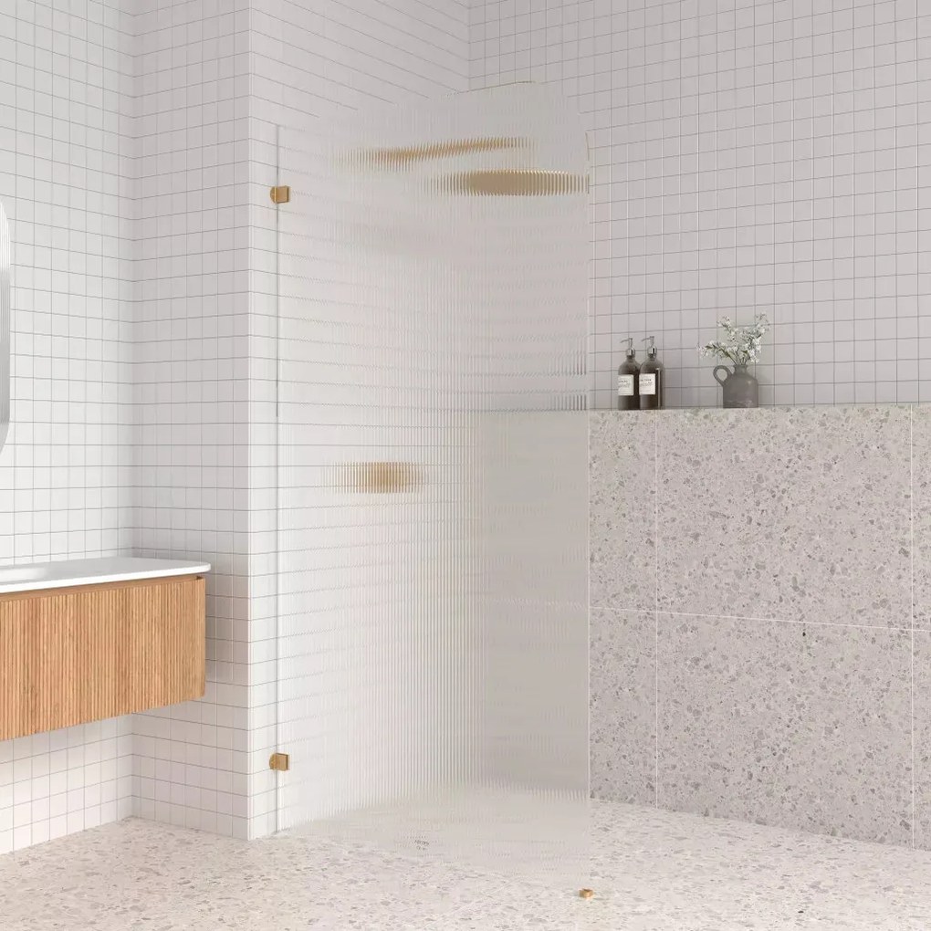 AREZZO design CLEAR walk-in zuhanyfal, bordázott 1000x2000