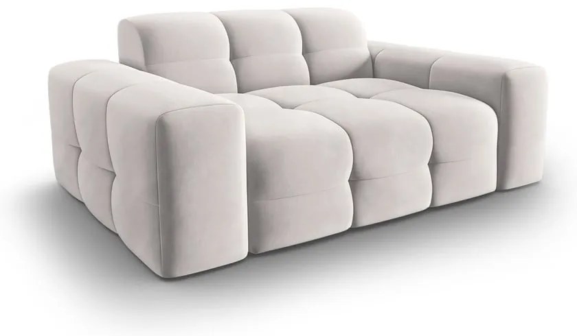 Világosszürke bársony kanapé 156 cm Kendal – Micadoni Home