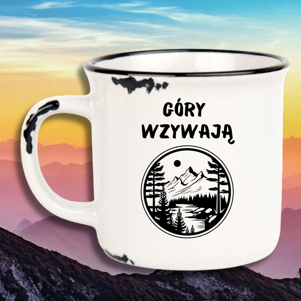 Bögre Fehér Retro Vicces Ajándék Hegyek Hívnak