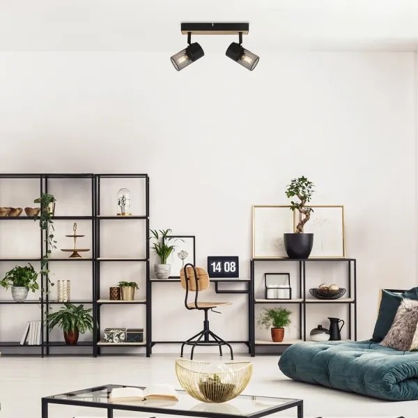 Rabalux 71152 - Spotlámpa METTA 2xE14/40W/230V tölgy