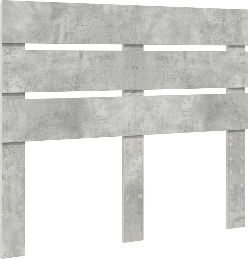 vidaXL Fejtámla Beton Szürke 135 cm Faanyag