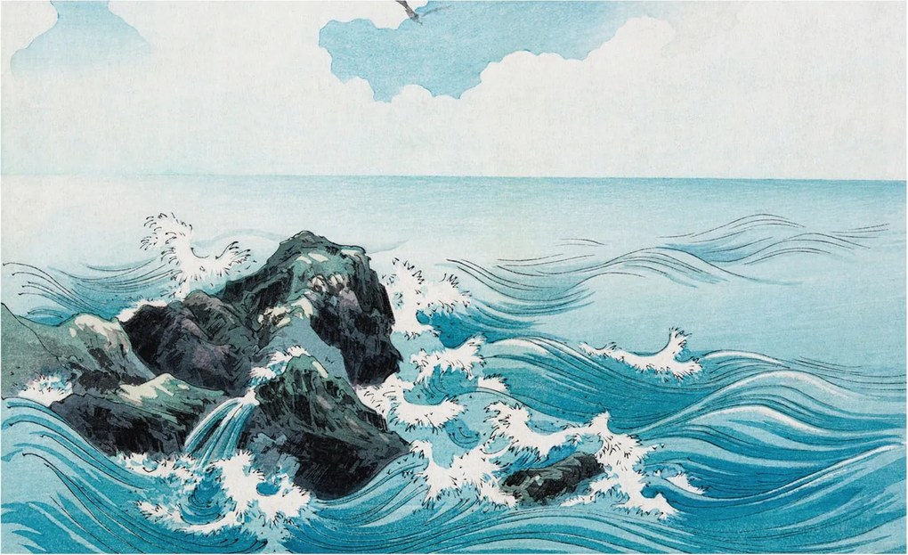 Flizelin tapéta Divatos 3D fali ragasztóval Tengeri jelenet 416x254 ragasztó