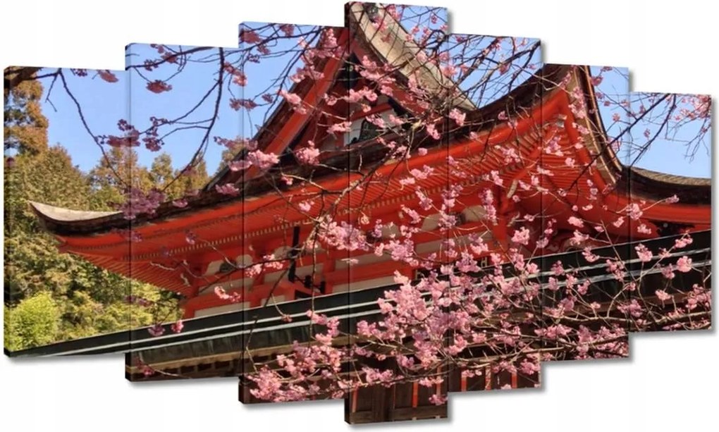 Festmények 140x80 Japán templom