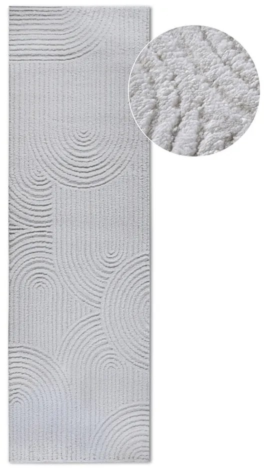Krémszínű futószőnyeg 80x240 cm Chappe Cream White – Elle Decoration