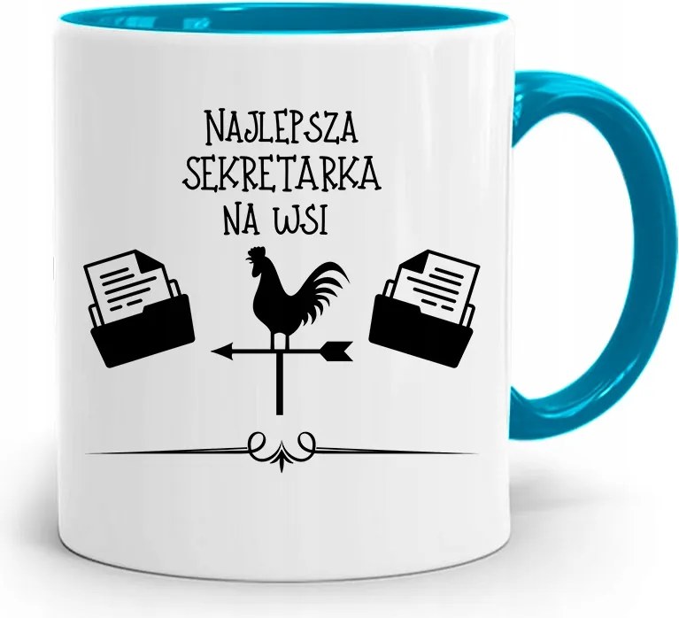 Kék Bögre Ajándék Titkárnőnek Legjobb nyomott mintával