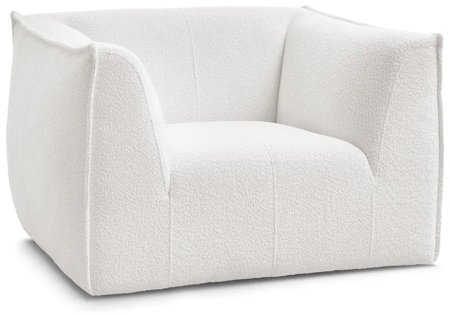 Fehér buklé fotel Giorgia – Bobochic Paris